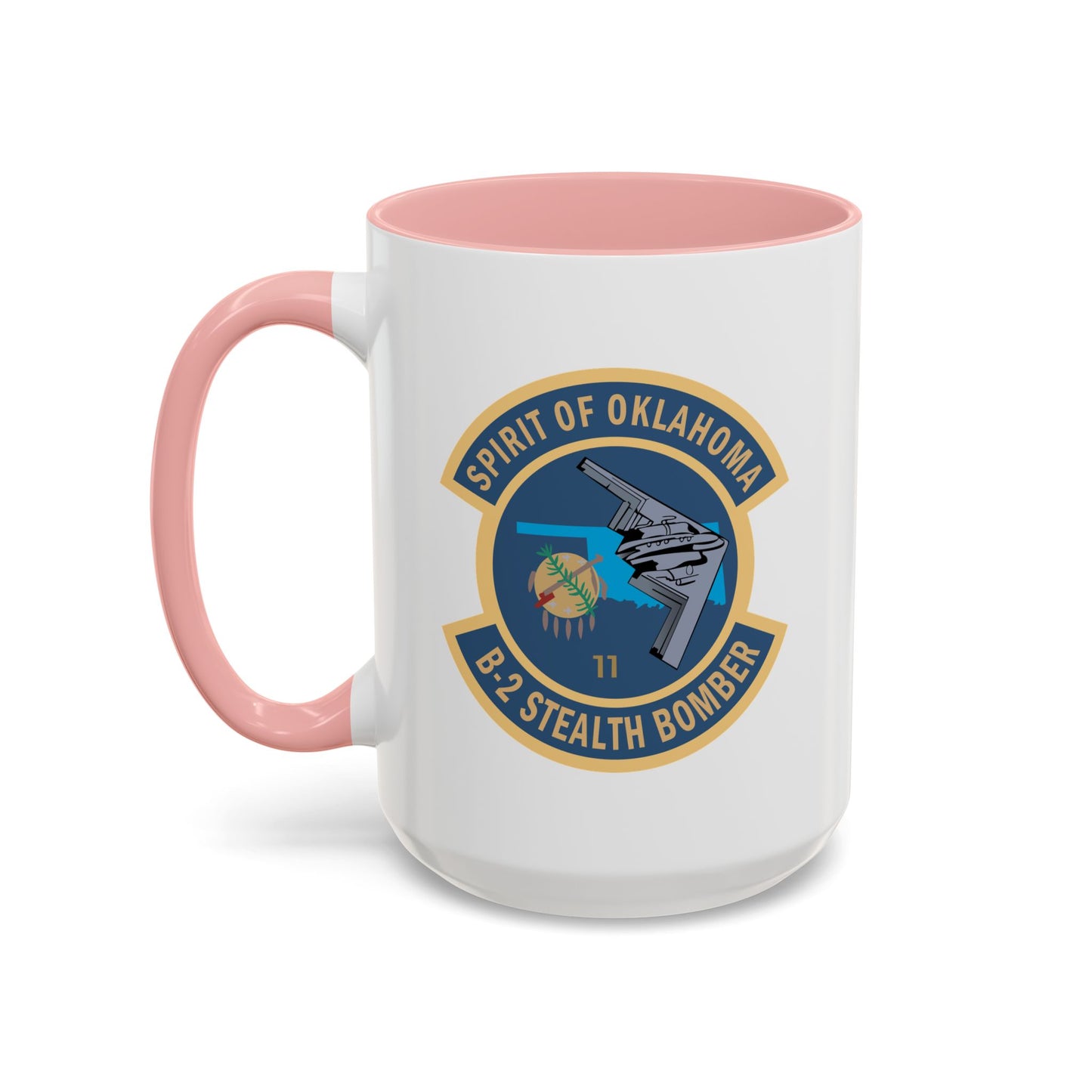 Accent Coffee Mug (11oz & 15oz) - USAF - B2 - Spirit of Oklahoma - Stealth Bomber wo txt X 300