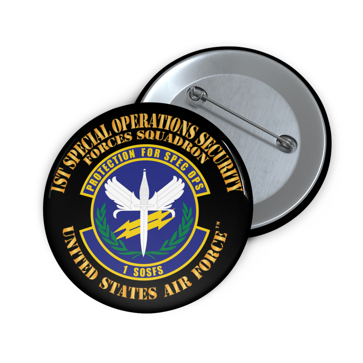 Custom Pin Button - USAF - 1st Special Operations Security Forces Squadron X 300