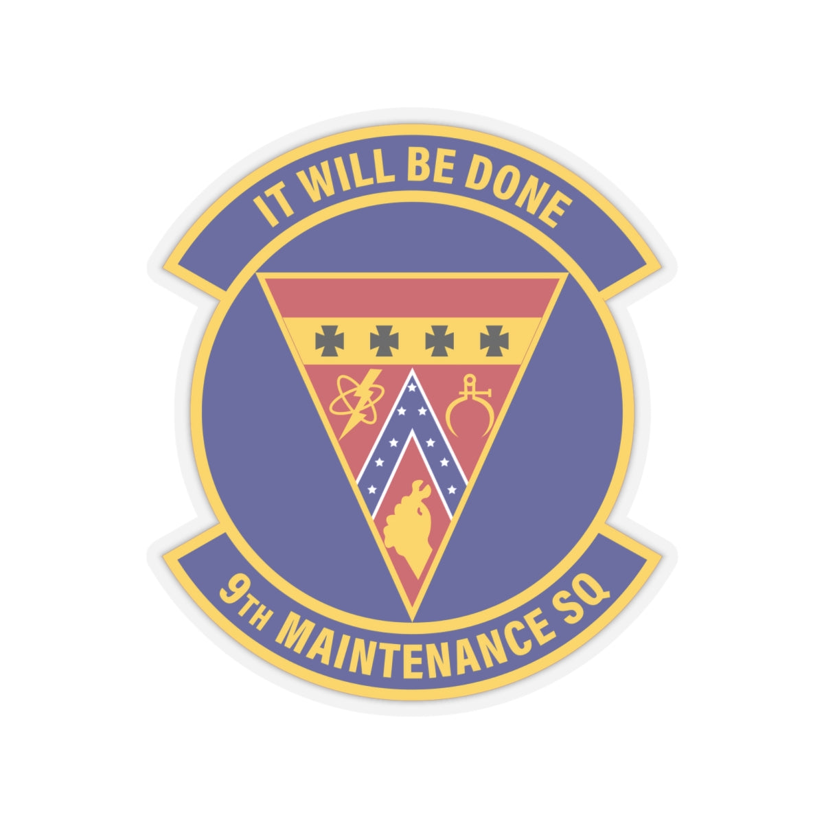 Kiss-Cut Stickers - USAF - 9th Maintenance Squadron wo txt X 300