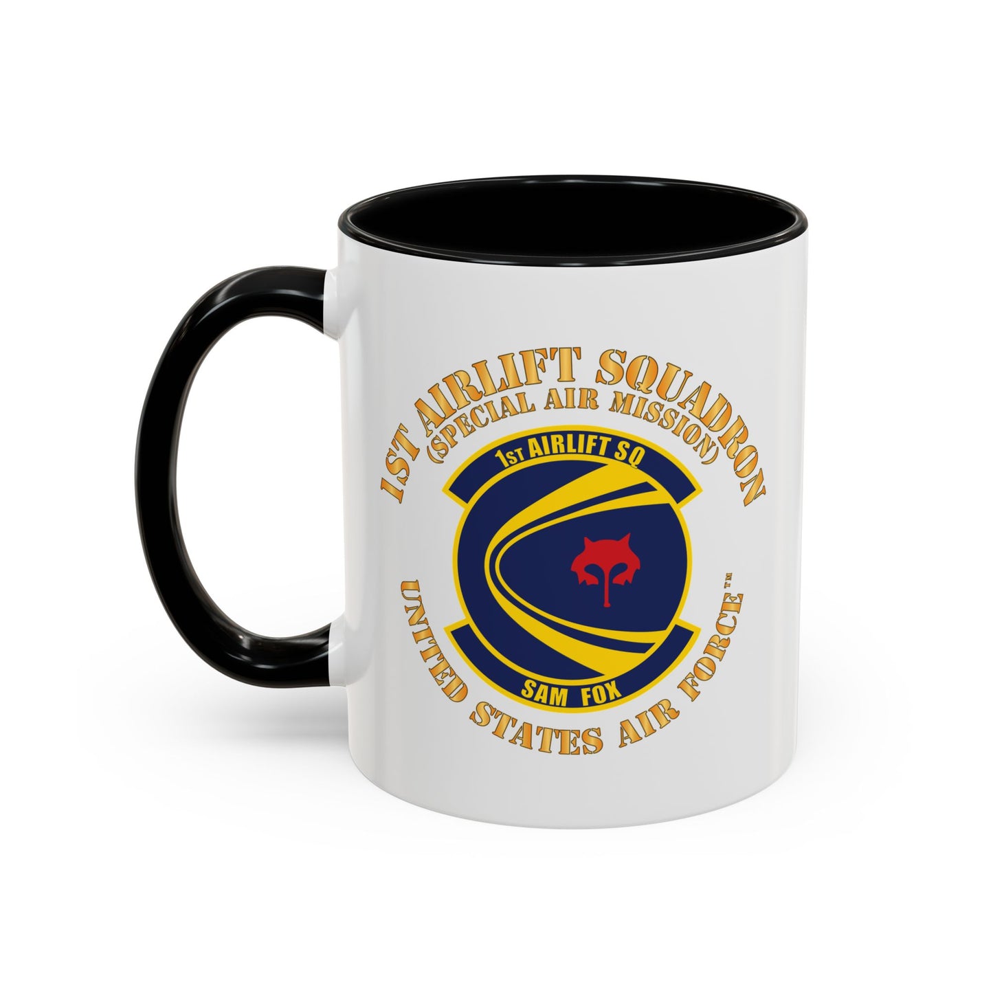Accent Coffee Mug (11oz & 15oz) - USAF - 1st Airlift Squadron X 300