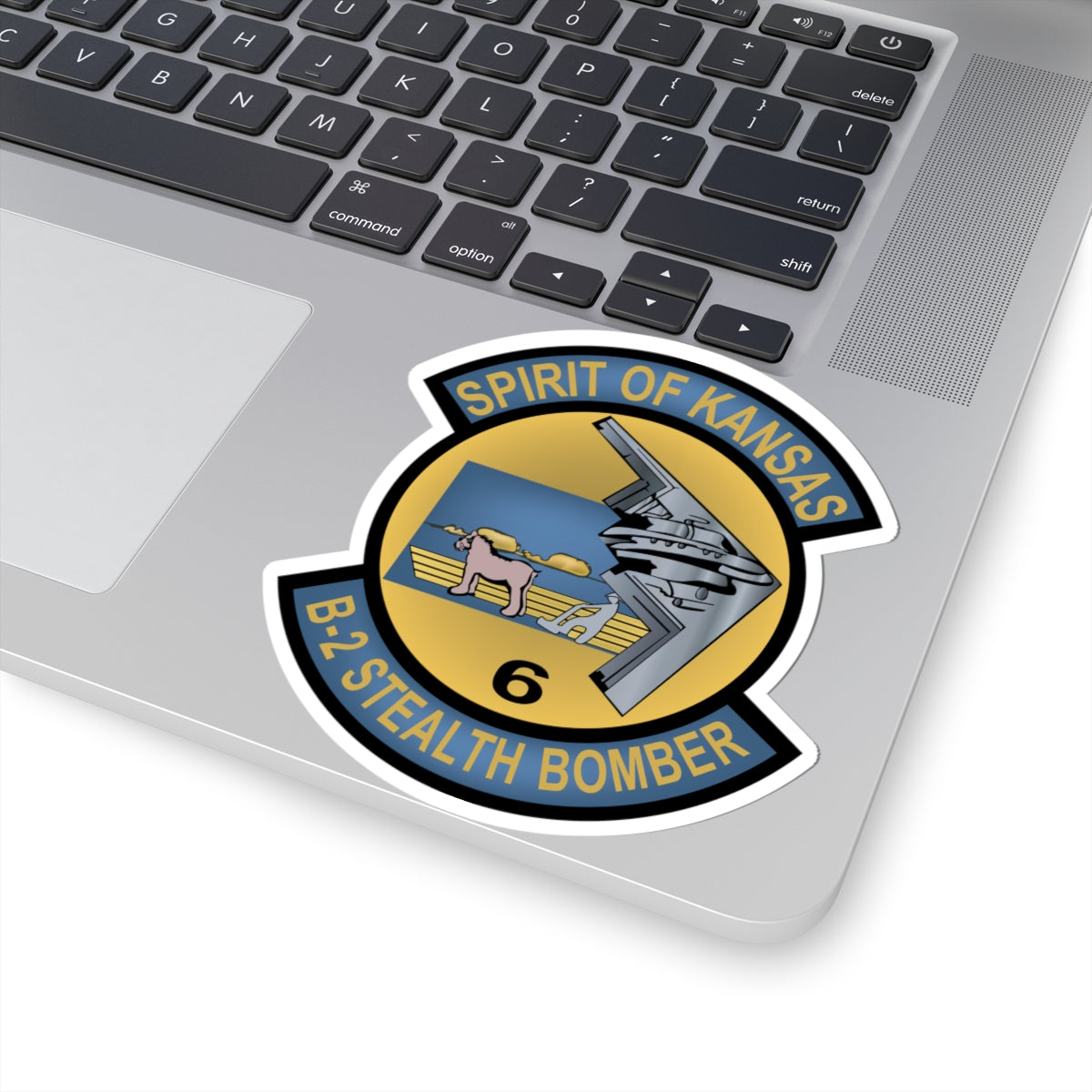 Kiss-Cut Stickers - USAF - B2 - Spirit of Kansas - Stealth Bomber wo txt X 300