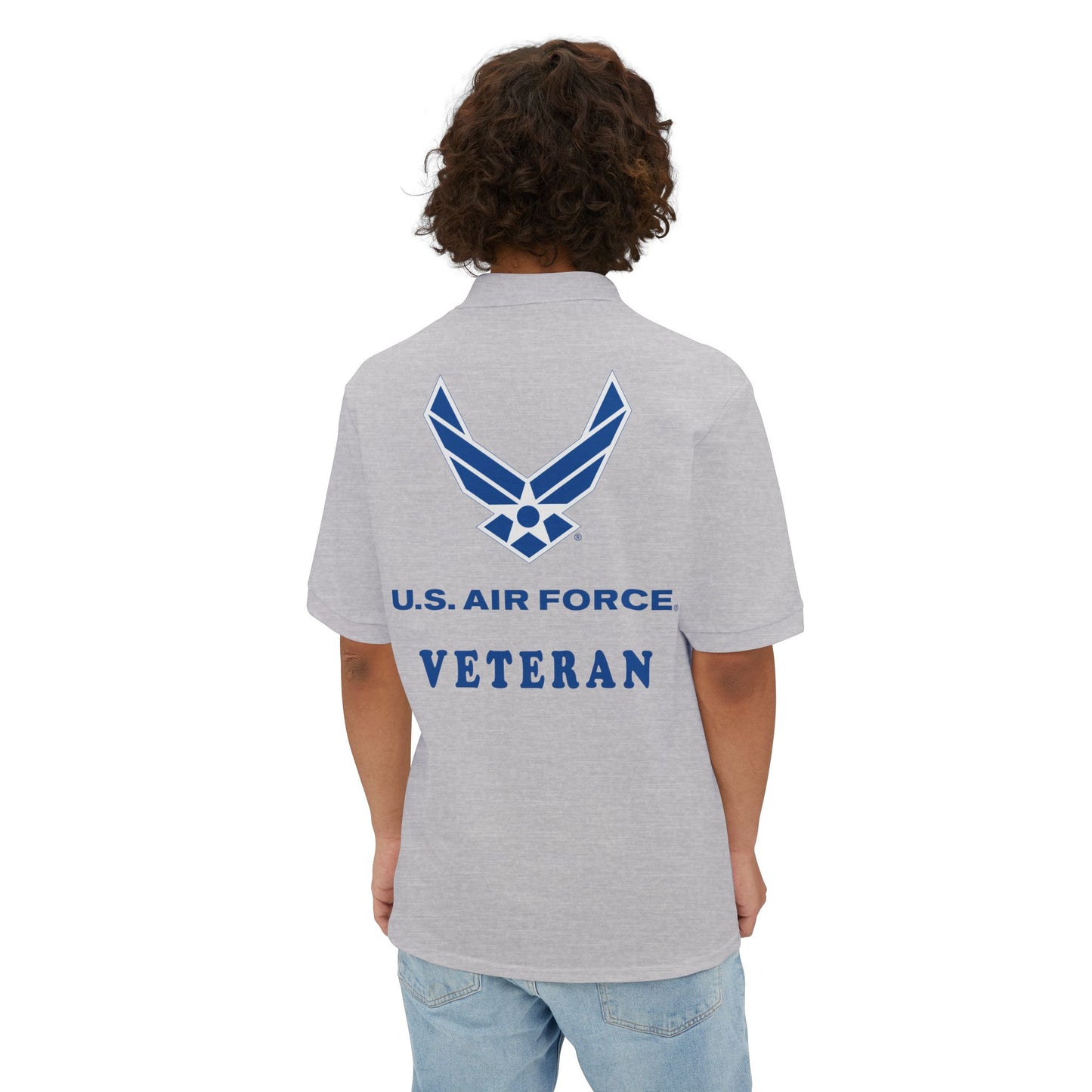 Men's Piqué Polo - USAF - Air Force - Veteran X 300
