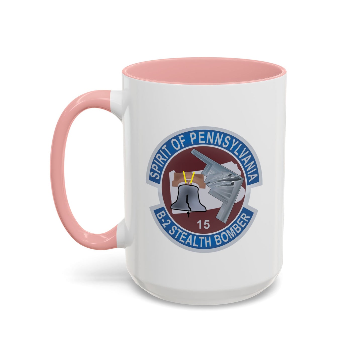 Accent Coffee Mug (11oz & 15oz) - USAF - B2 - Spirit of Pennsylvania Stealth Bomber wo Txt X 300