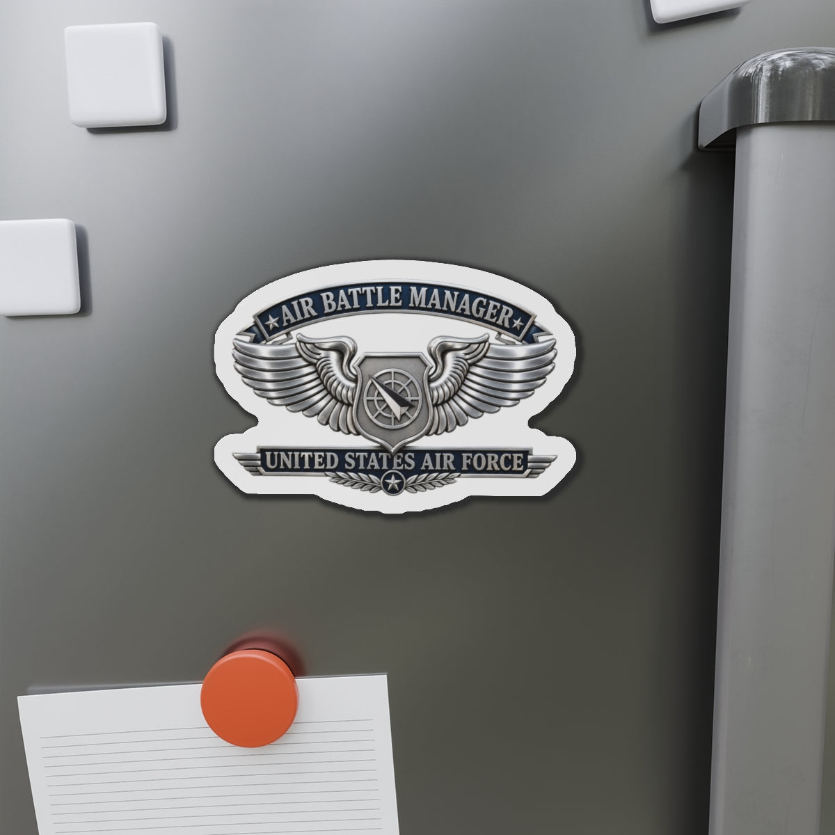 Die-Cut Magnet - USAF - Air Battle Manager Badge - United States Air Force- 3D - Enhanced