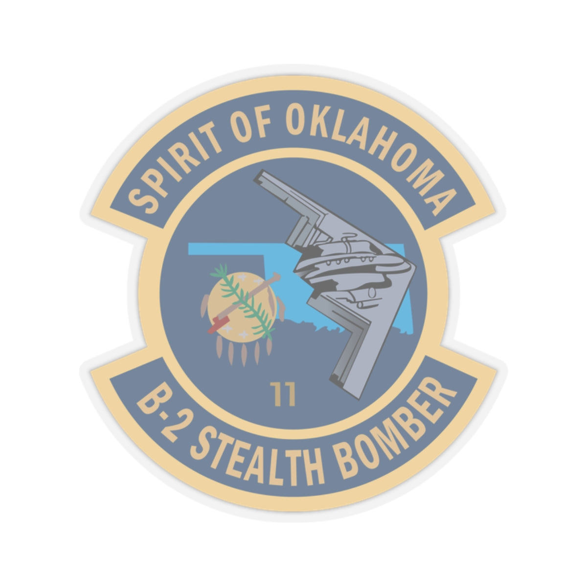 Kiss-Cut Stickers - USAF - B2 - Spirit of Oklahoma - Stealth Bomber wo txt X 300