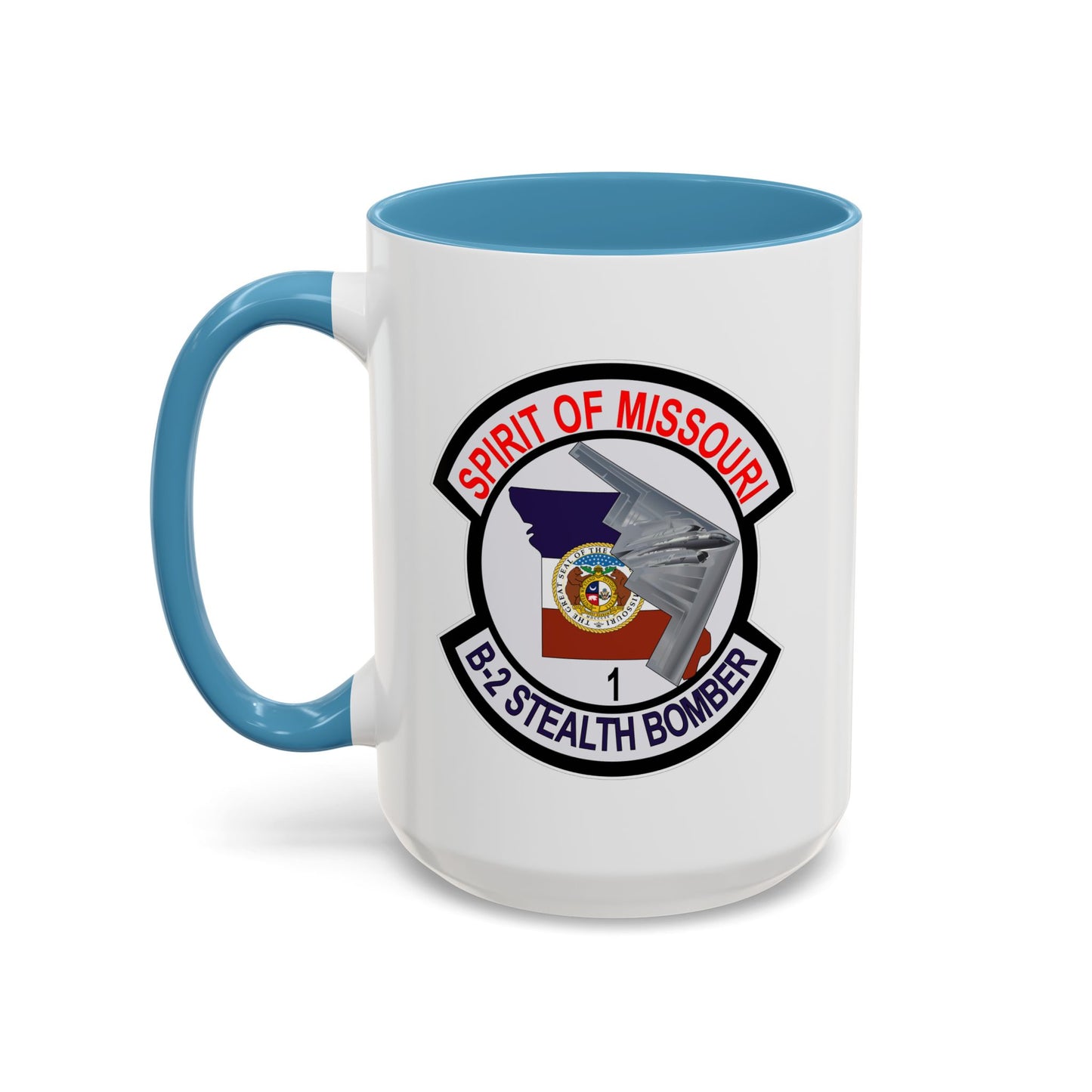Accent Coffee Mug (11oz & 15oz) - USAF - B2 - Spirit of Missouri - Stealth Bomber wo Txt