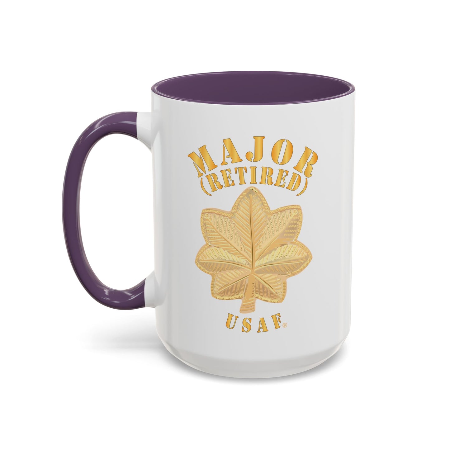 Accent Coffee Mug (11oz & 15oz) - USAF - Major - Retired - USAF X 300
