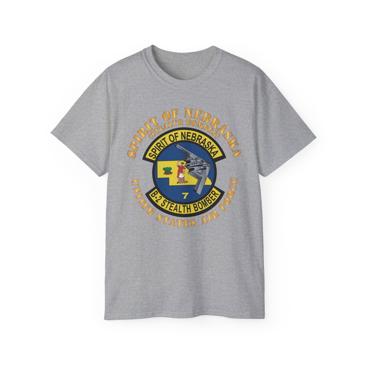 Unisex Ultra Cotton Tee - USAF - B2 - Spirit of Nebraska - Stealth Bomber X 300