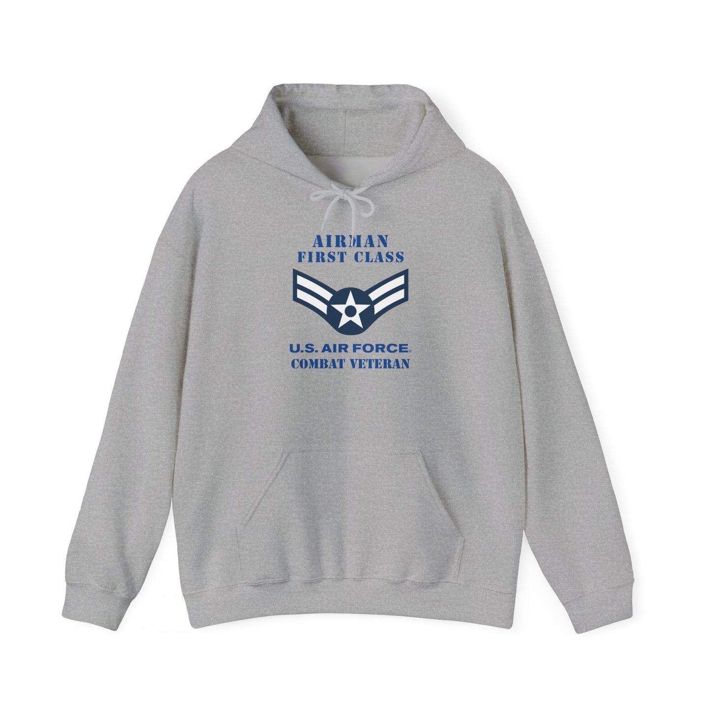 Unisex Heavy Blend Hooded Sweatshirt - USAF - Airman - First Class (E3) - 2020 - Combat Veteran