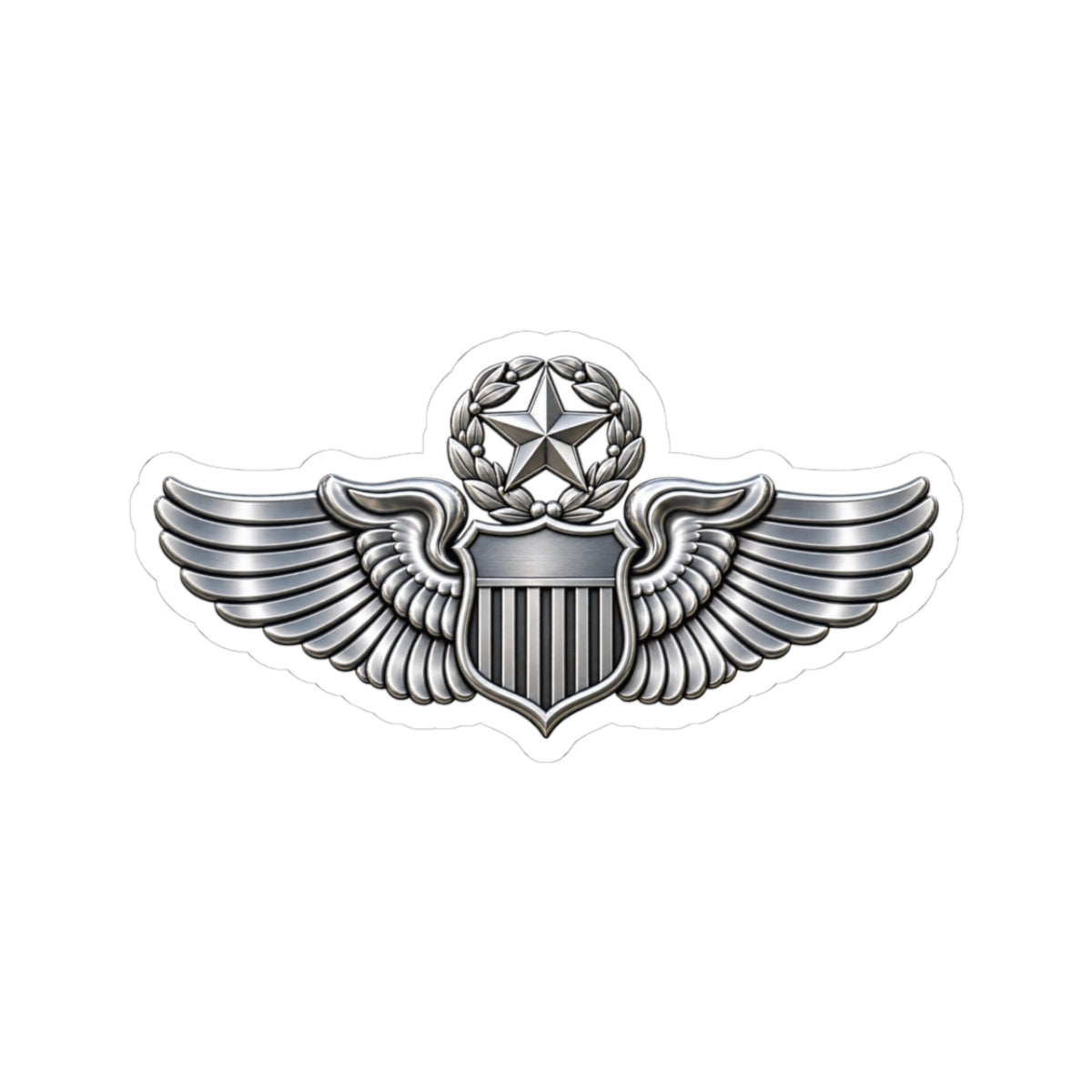 Kiss-Cut Stickers - USAF - Master Pilot Badge wo txt - 3D - Enhanced