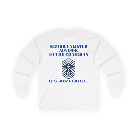 Unisex Ultra Cotton Long Sleeve Tee - USAF - Senior Enlisted Advisor to the Chairman - 2020 - US Air Force w Text X 300