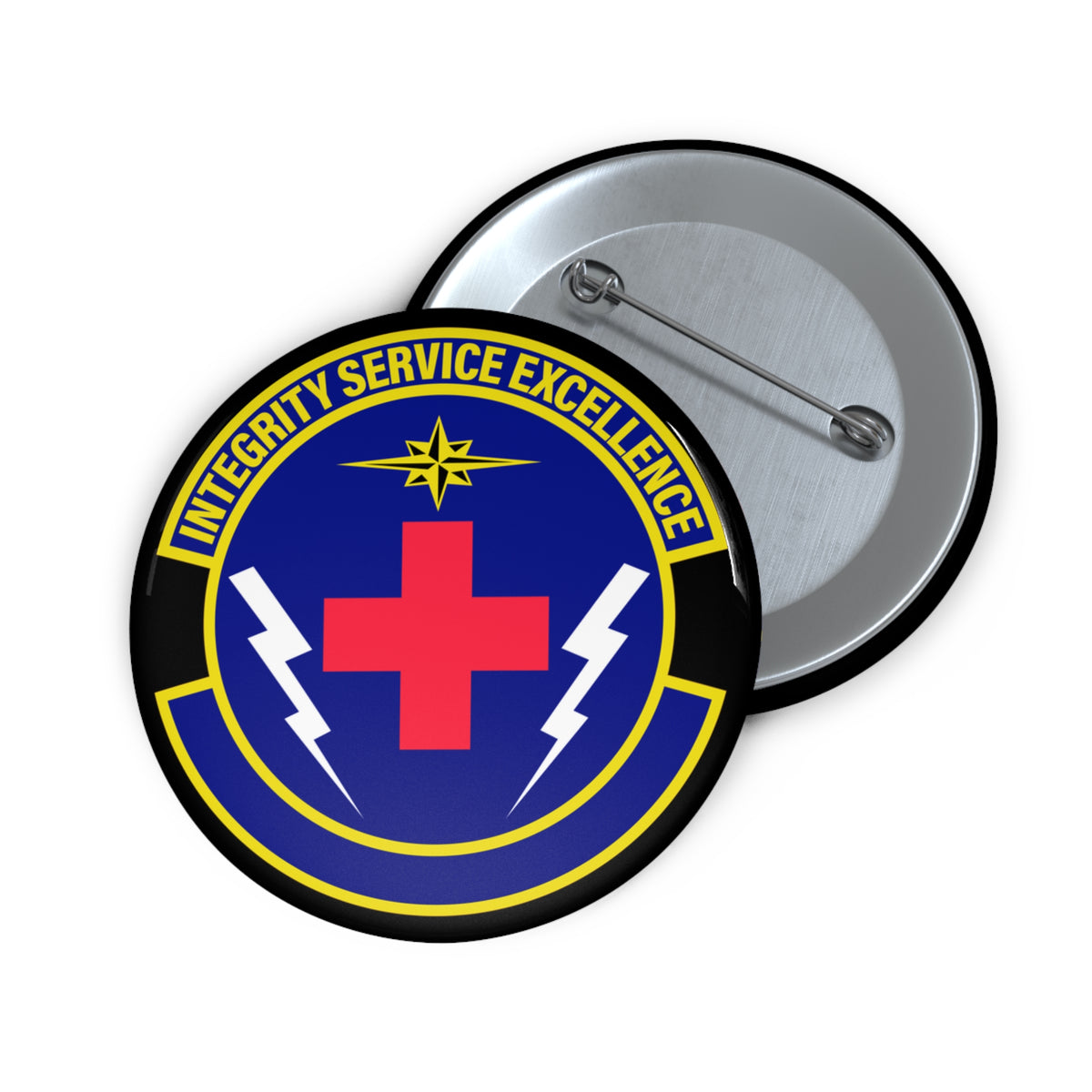Custom Pin Button - USAF - 10th Healthcare Operations Sq wo txt
