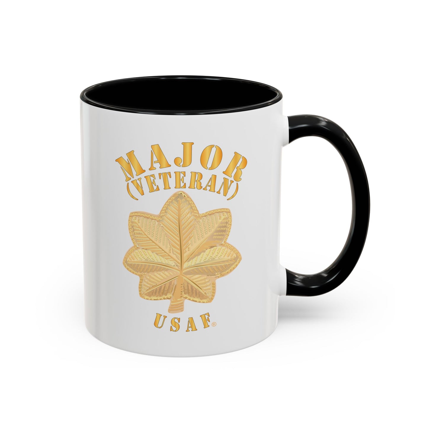 Accent Coffee Mug (11oz & 15oz) - USAF - Major - Veteran - USAF X 300