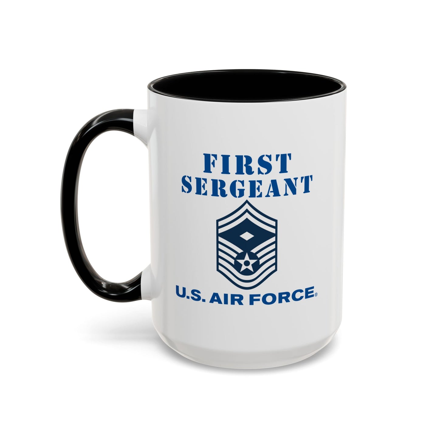 Accent Coffee Mug (11oz & 15oz) - USAF - First Sergeant (E8b) - 2020 - US Air Force w Text X 300