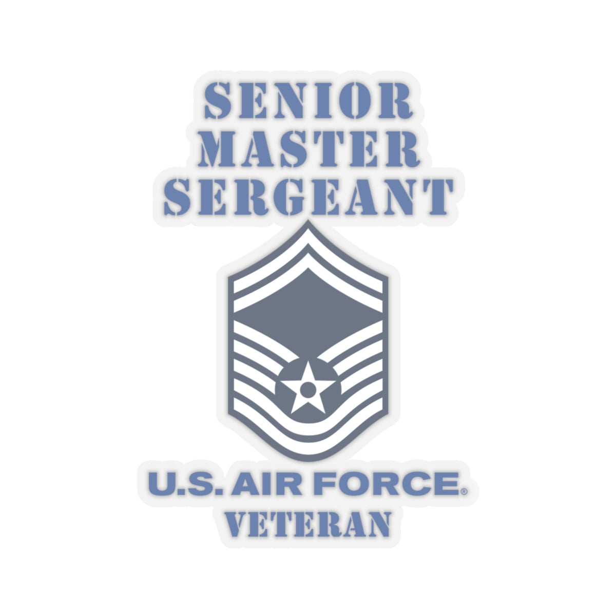 Kiss-Cut Stickers - USAF - Senior Master Sergeant (E8a) - 2020 - Veteran
