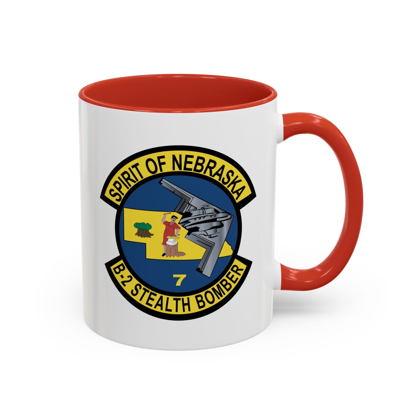 Accent Coffee Mug (11oz & 15oz) - USAF - B2 - Spirit of Nebraska - Stealth Bomber wo txt X 300
