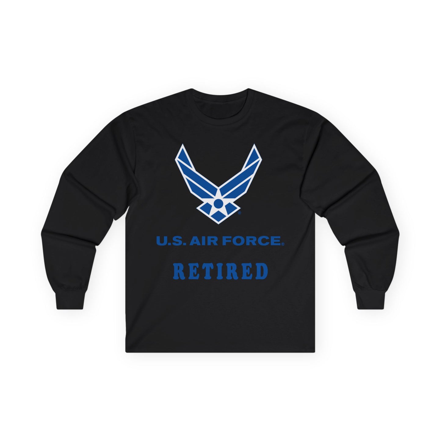 Unisex Ultra Cotton Long Sleeve Tee - USAF - Air Force - Retired X 300