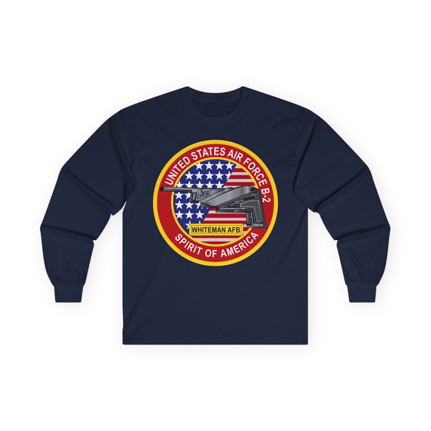 Unisex Ultra Cotton Long Sleeve Tee - USAF - B2 - Spirit - Stealth Bomber wo Txt