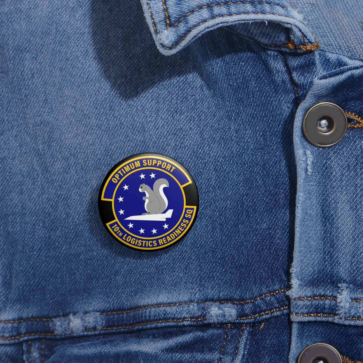Custom Pin Button - USAF - 10th Logistics Readiness Squadron wo txt