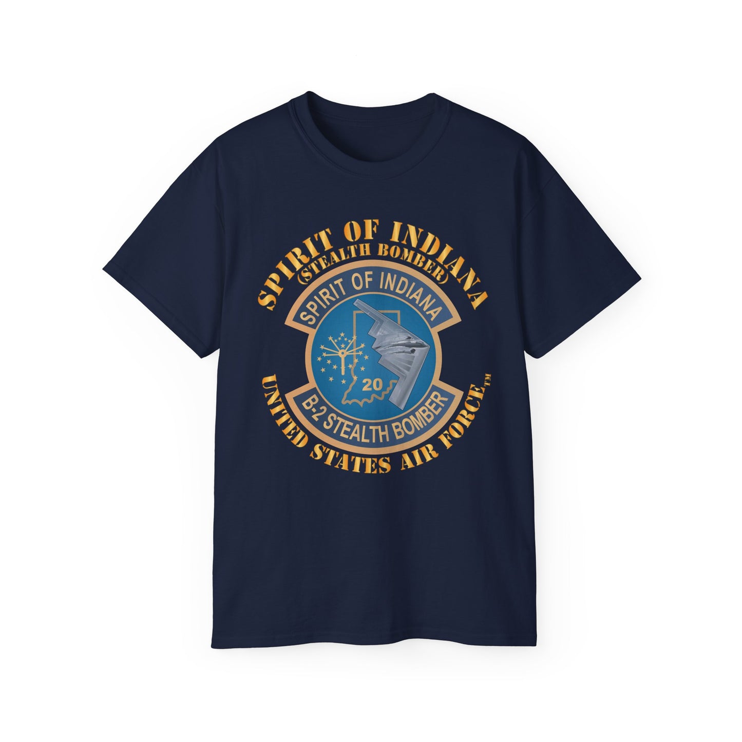 Unisex Ultra Cotton Tee - USAF - B2 - Spirit of Indiana - Stealth Bomber X 300