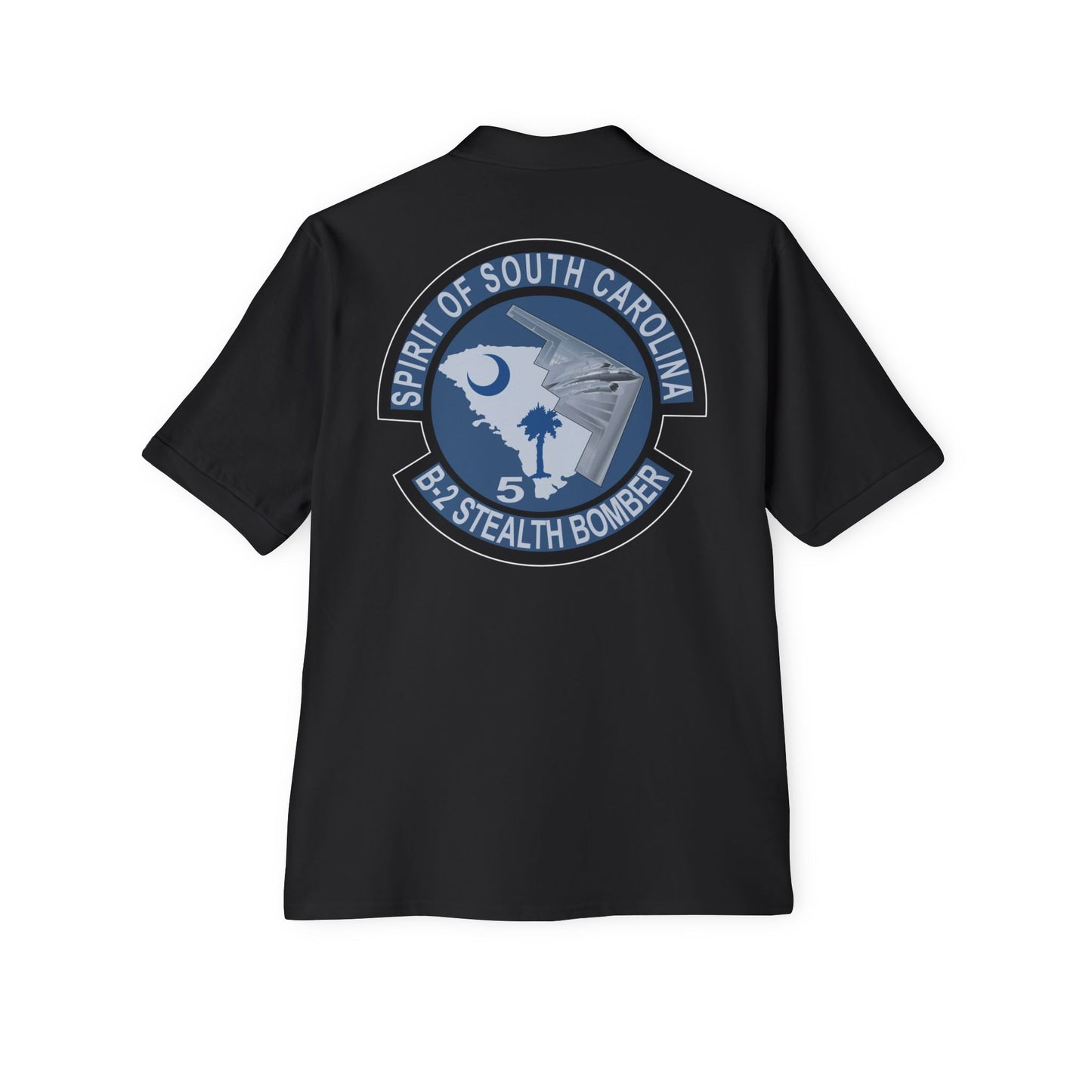 Men's Piqué Polo - USAF - B2 - Spirit of South Carolina Stealth Bomber wo Txt X 300