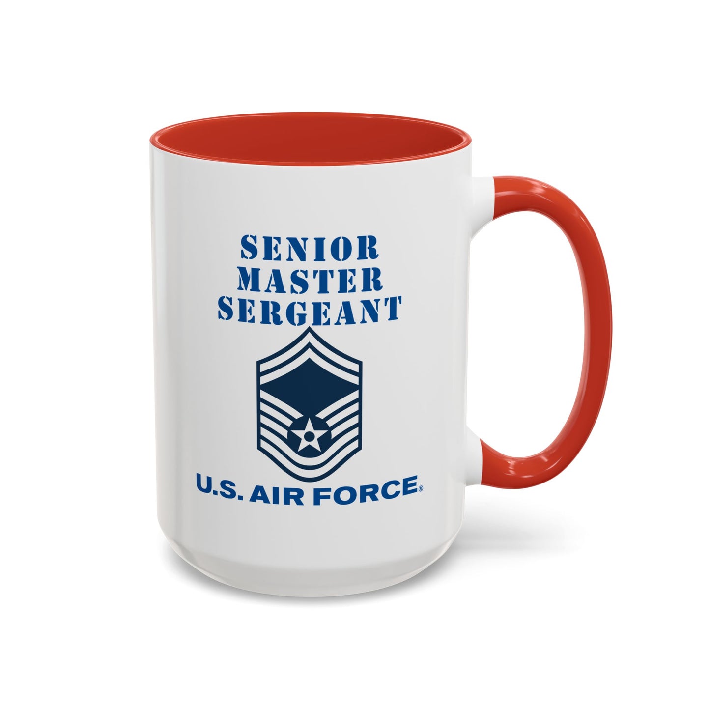 Accent Coffee Mug (11oz & 15oz) - USAF - Senior Master Sergeant (E8a) - 2020 - US Air Force w Text X 300