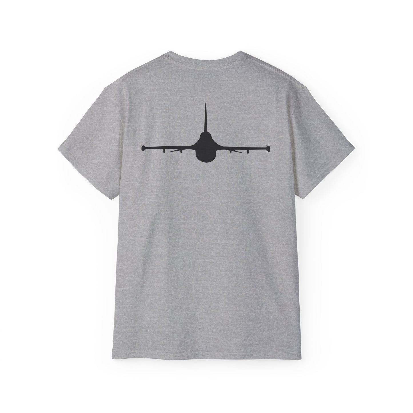 Unisex Ultra Cotton Tee - Aircraft - F-16 - Front - Silhouette wo Txt X 300
