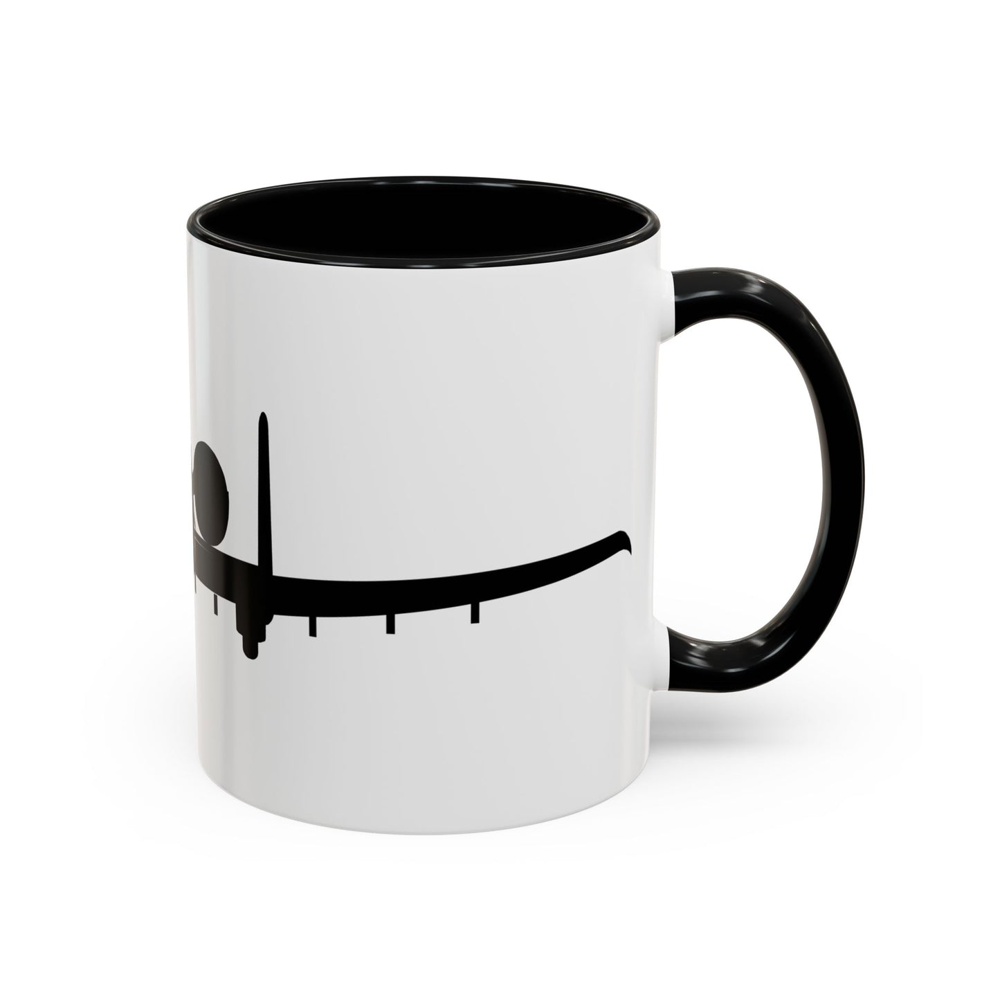 Accent Coffee Mug (11oz & 15oz) - Aircraft - USAF - A-10 Thunderbolt II - Front - Silhouette X 300