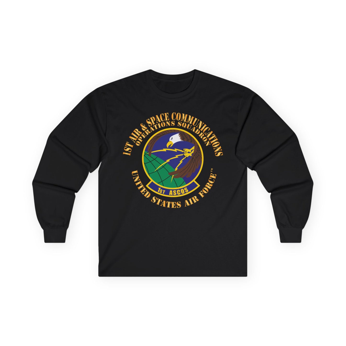 Unisex Ultra Cotton Long Sleeve Tee - USAF - 1st Air & Space Communications Operations Sq X 300