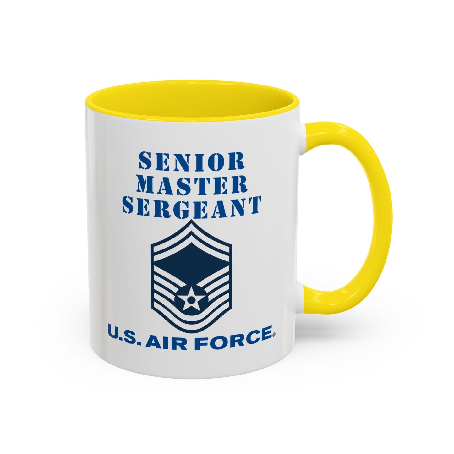 Accent Coffee Mug (11oz & 15oz) - USAF - Senior Master Sergeant (E8a) - 2020 - US Air Force w Text X 300