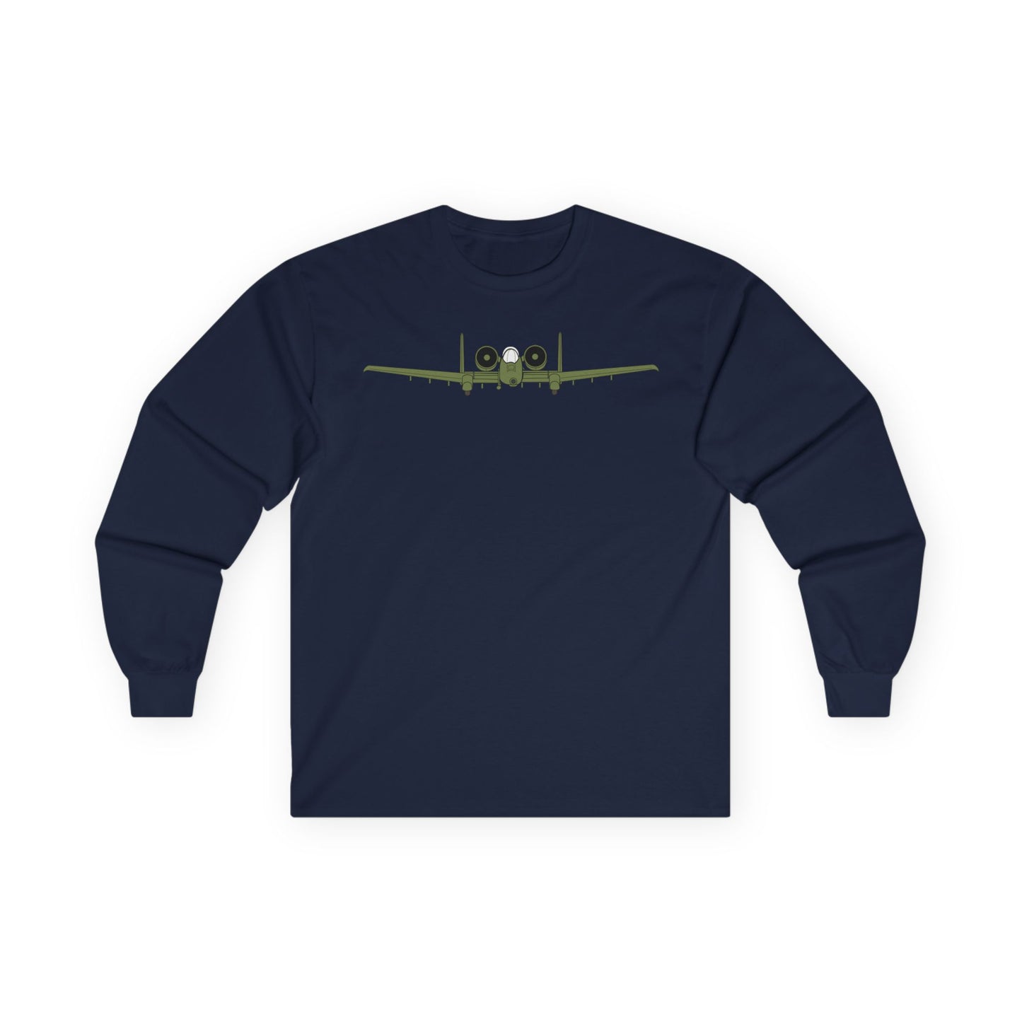 Unisex Ultra Cotton Long Sleeve Tee - Aircraft - USAF - A-10 Thunderbolt II - Front X 300