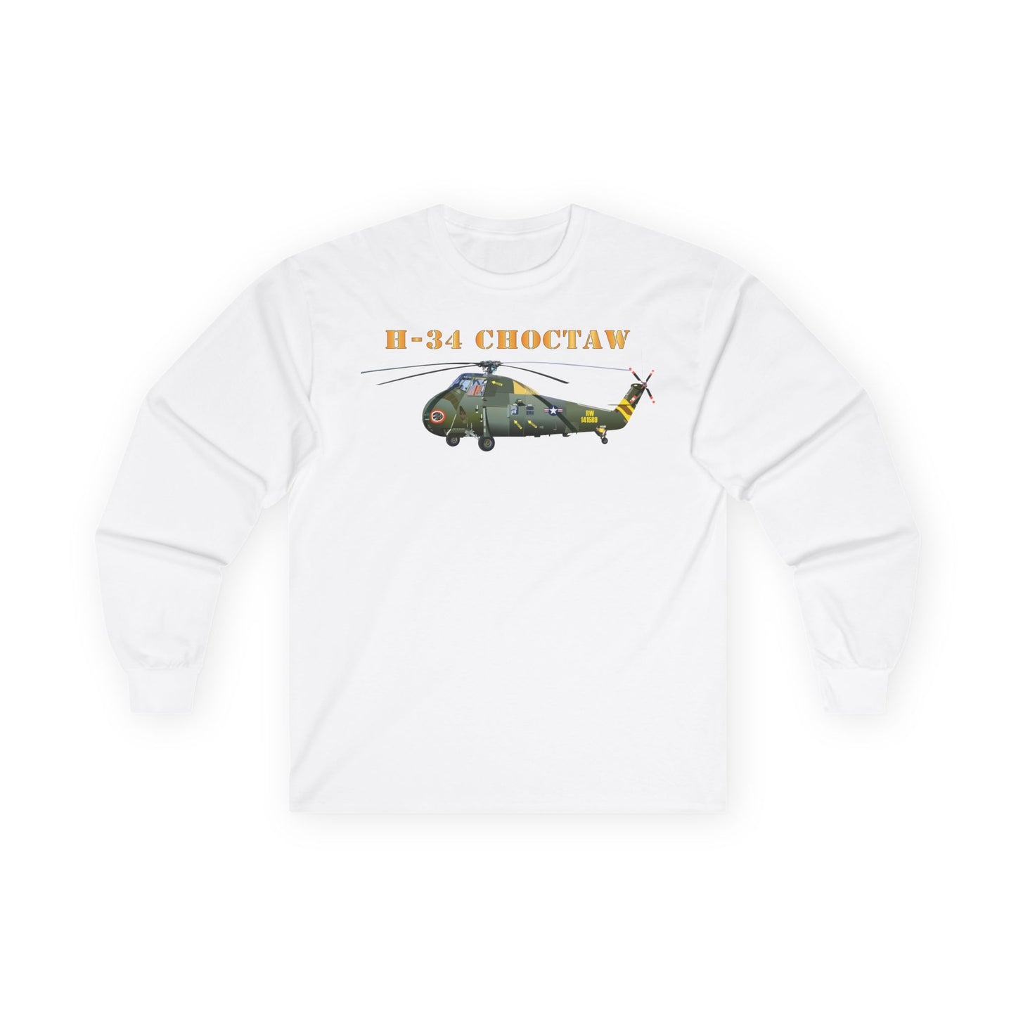 Unisex Ultra Cotton Long Sleeve Tee - H-34 Choctaw with Txt X 300