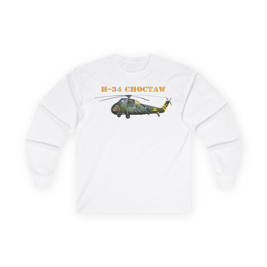 Unisex Ultra Cotton Long Sleeve Tee - H-34 Choctaw with Txt X 300
