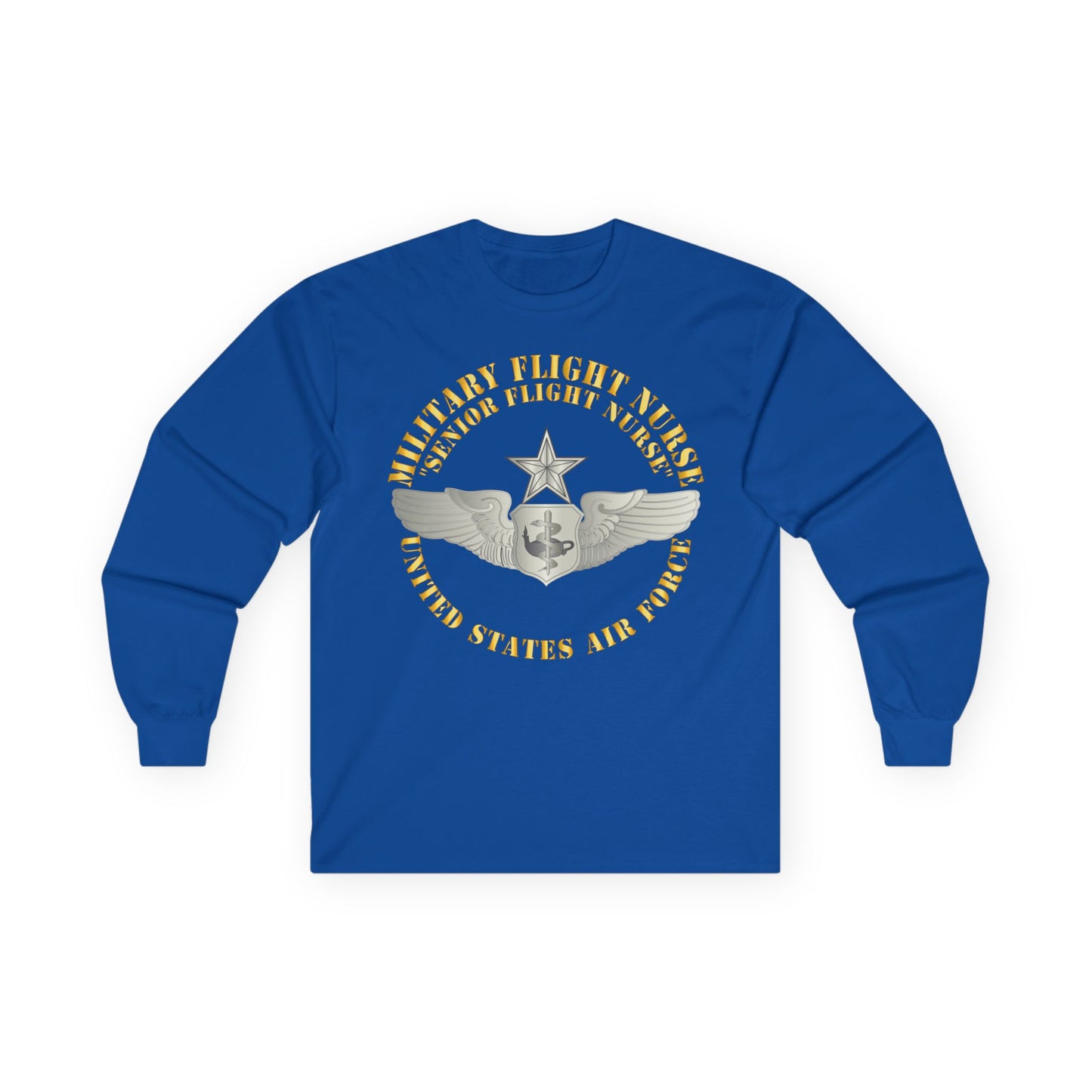 Unisex Ultra Cotton Long Sleeve Tee - USAF - Military Flight Nurse - Flight Nurse - Senior