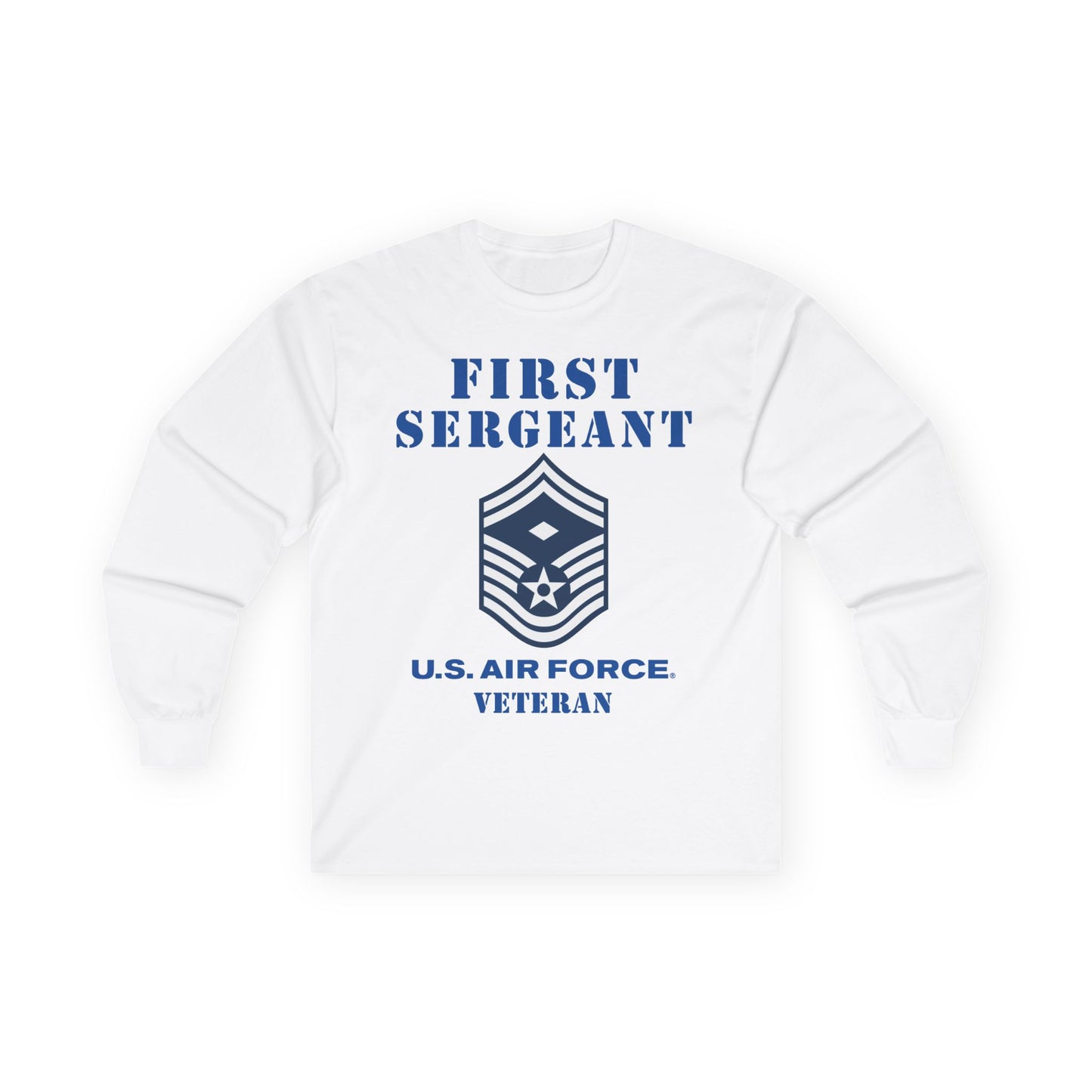 Unisex Ultra Cotton Long Sleeve Tee - USAF - First Sergeant (E8b) - 2020 - Veteran