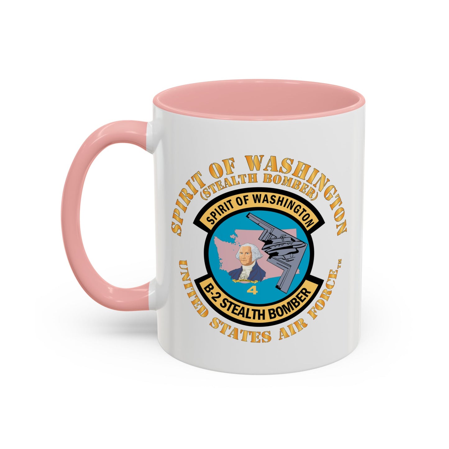 Accent Coffee Mug (11oz & 15oz) - USAF - B2 - Spirit of Washington - Stealth Bomber X 300
