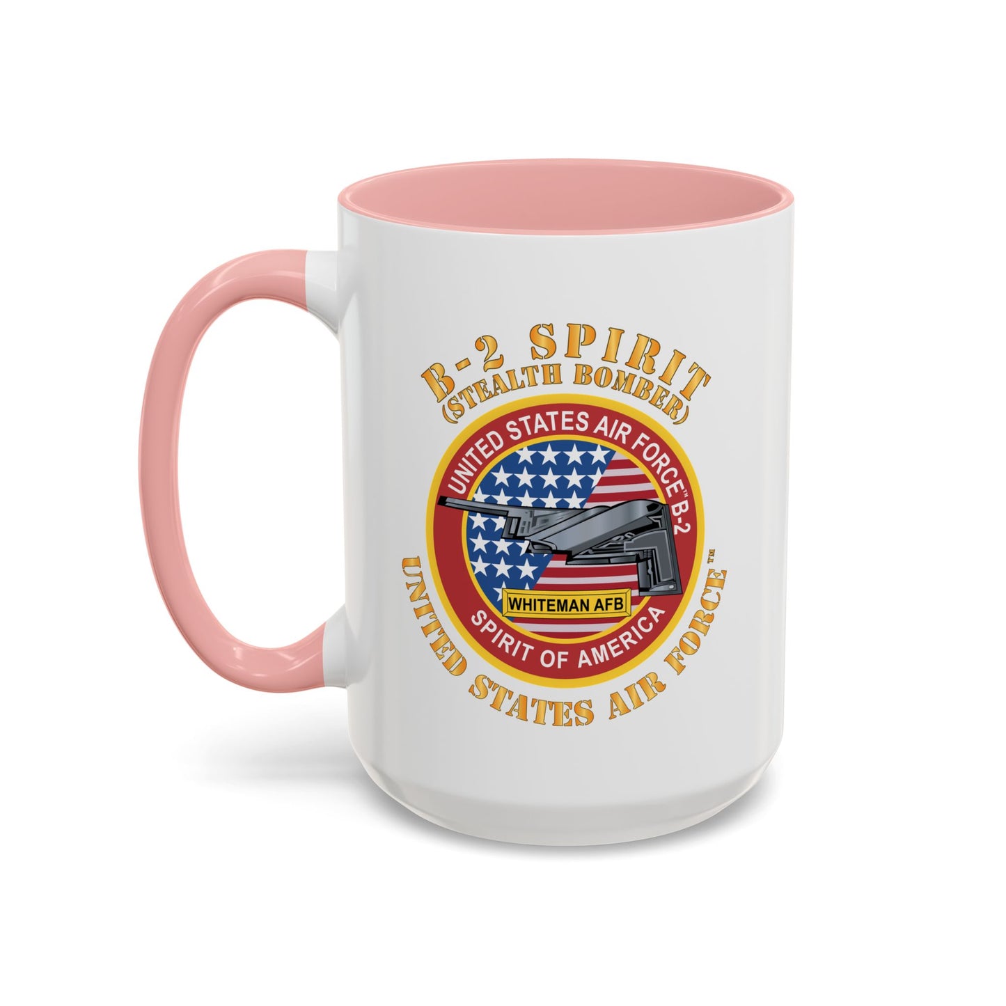 Accent Coffee Mug (11oz & 15oz) - USAF - B2 - Spirit - Stealth Bomber X 300