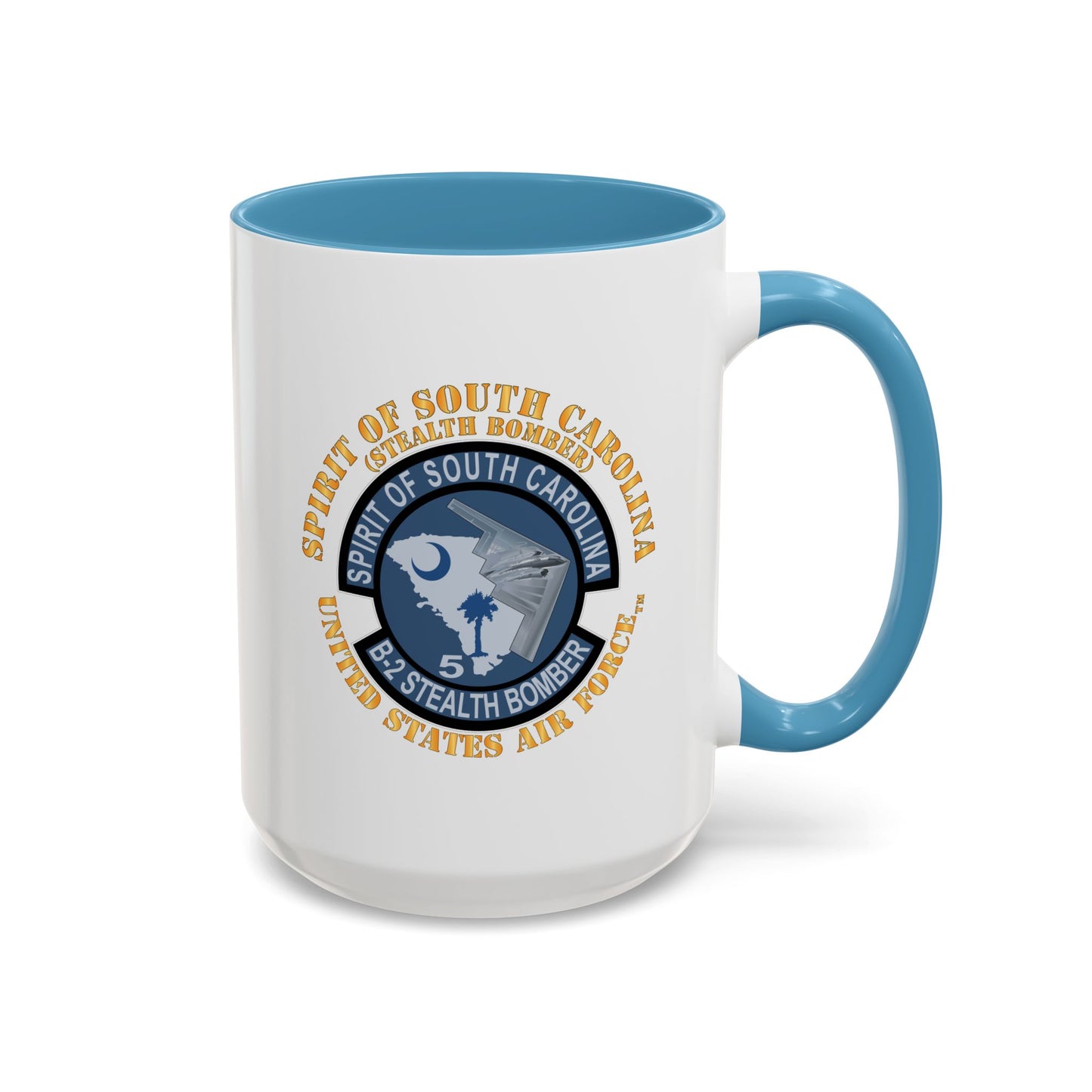 Accent Coffee Mug (11oz & 15oz) - USAF - B2 - Spirit of South Carolina Stealth Bomber X 300
