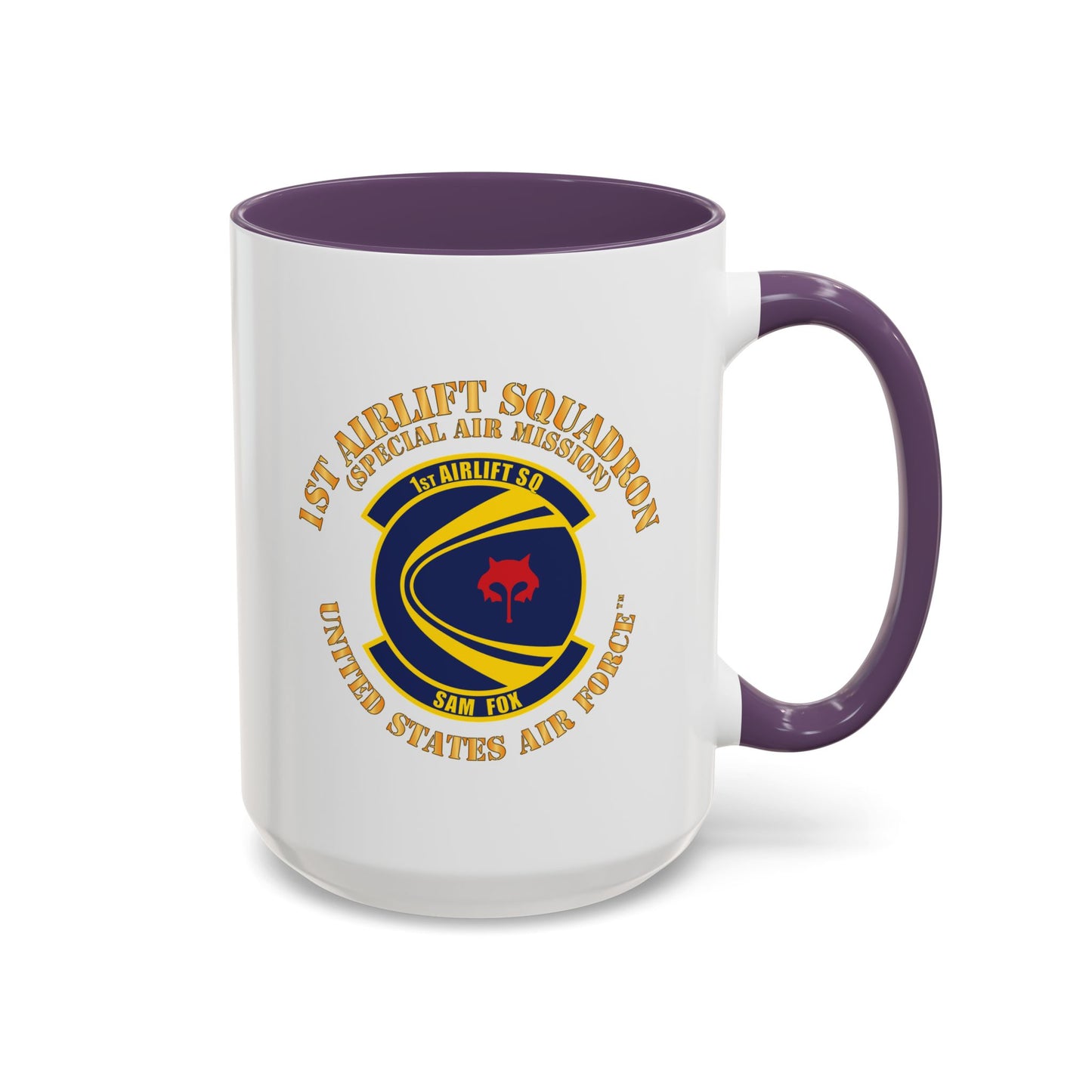 Accent Coffee Mug (11oz & 15oz) - USAF - 1st Airlift Squadron X 300