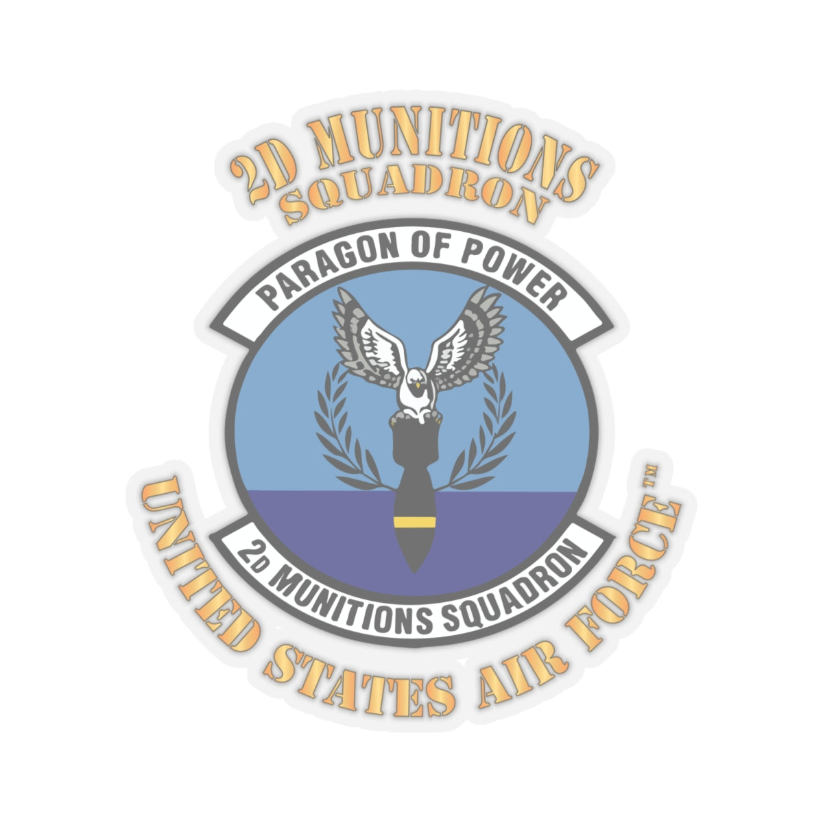 Kiss-Cut Stickers - USAF - 2nd Munitions Squadron