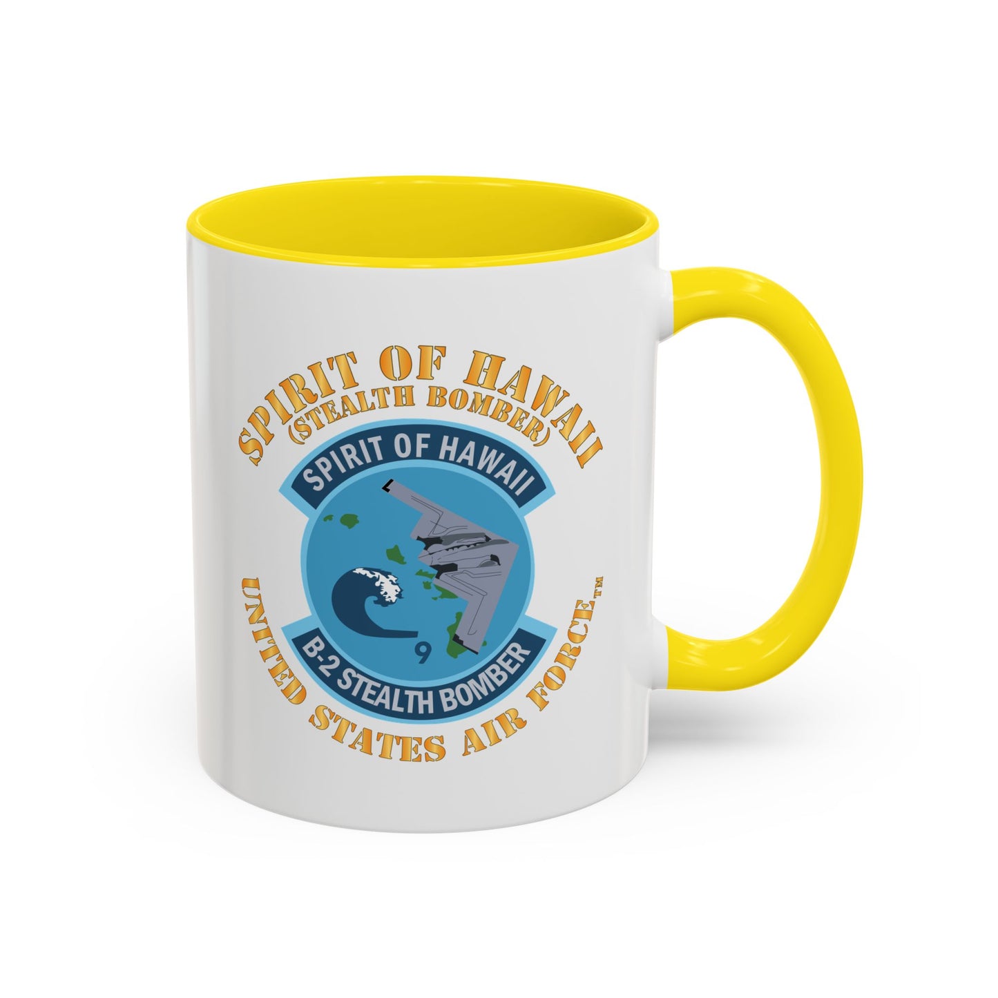 Accent Coffee Mug (11oz & 15oz) - USAF - B2 - Spirit of Hawaii - Stealth Bomber X 300