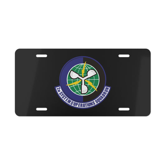 License Plate - USAF - 2d Systems Operations Squadron wo txt
