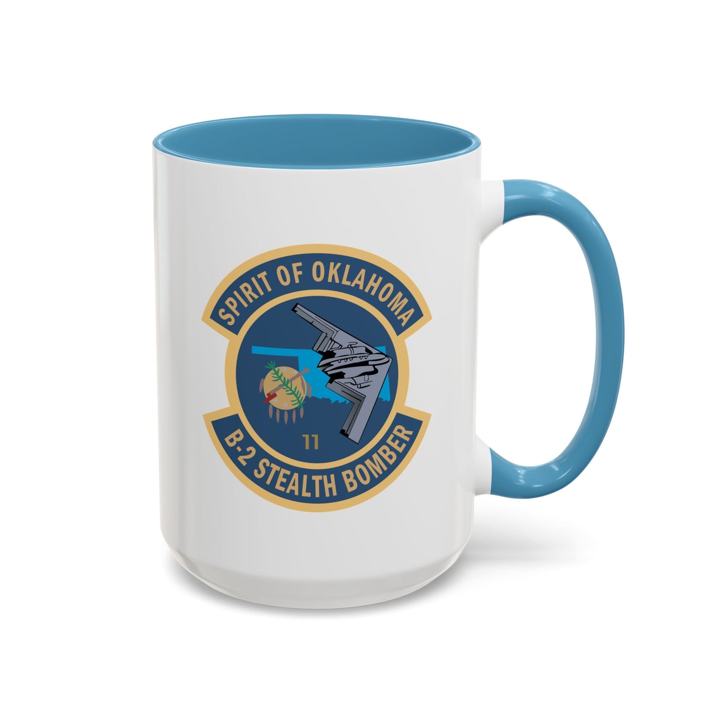 Accent Coffee Mug (11oz & 15oz) - USAF - B2 - Spirit of Oklahoma - Stealth Bomber wo txt X 300