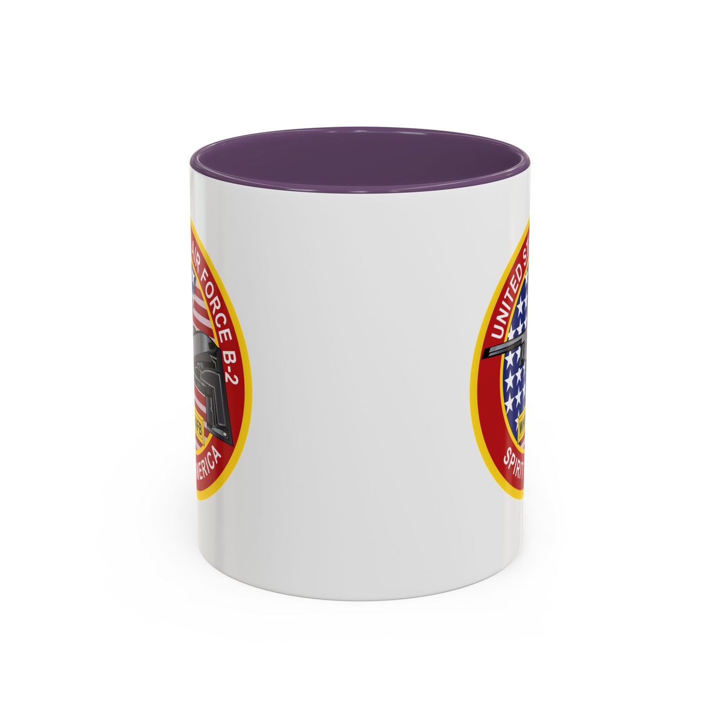 Accent Coffee Mug (11oz & 15oz) - USAF - B2 - Spirit - Stealth Bomber wo Txt