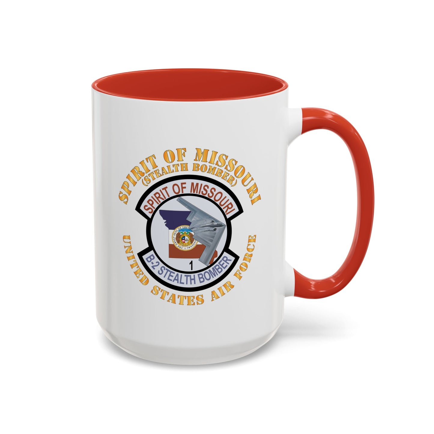 Accent Coffee Mug (11oz & 15oz) - USAF - B2 - Spirit of Missouri Stealth Bomber X 300