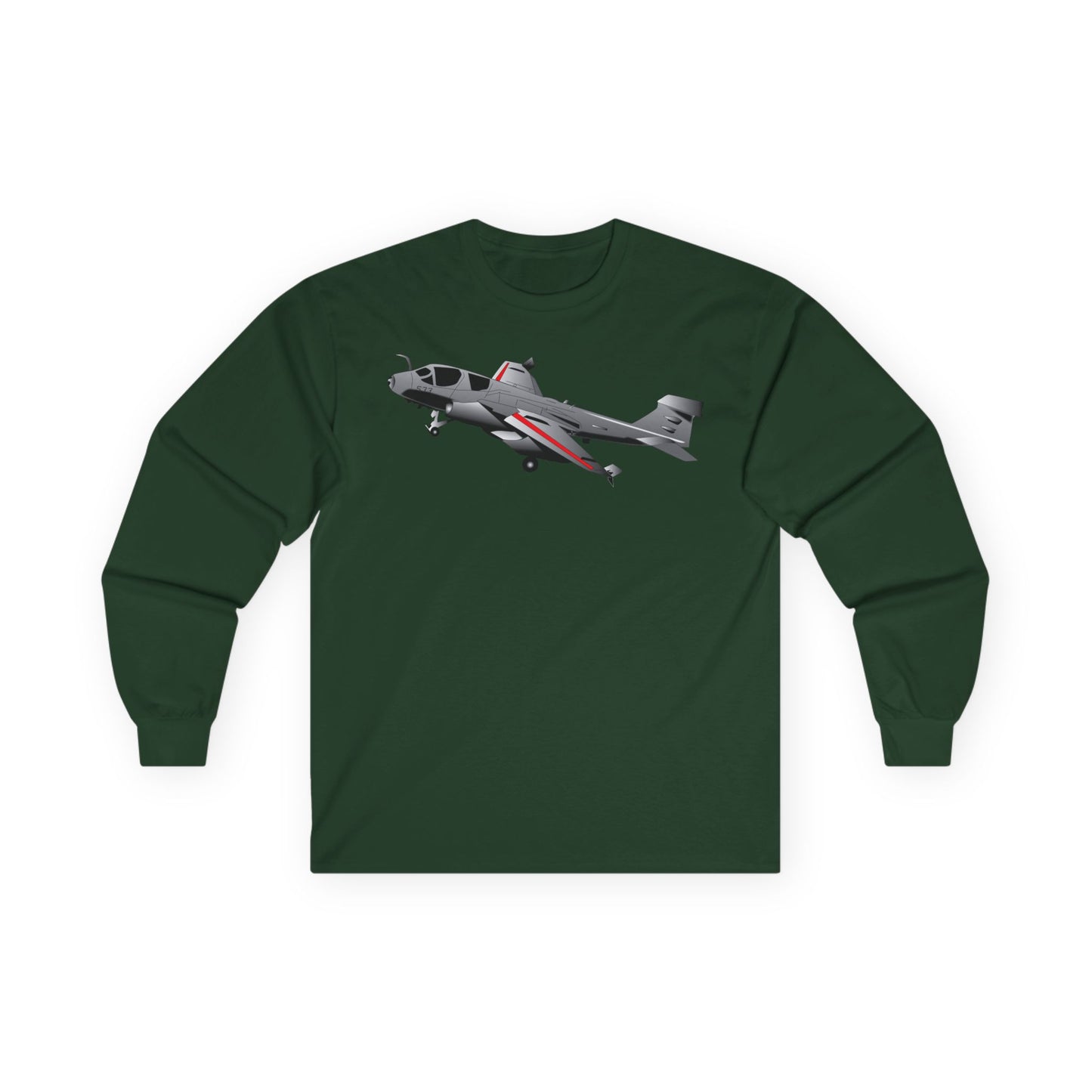Unisex Ultra Cotton Long Sleeve Tee - Aircraft - Navy - A-6A Intruder X 300