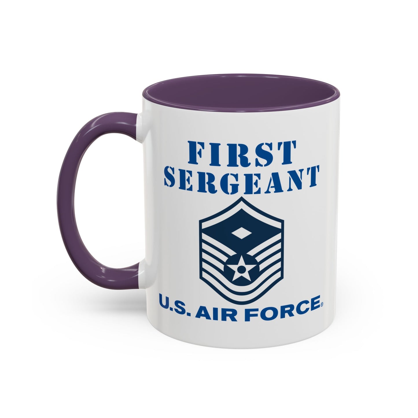 Accent Coffee Mug (11oz & 15oz) - USAF - First Sergeant (E7b) - 2020 - US Air Force w Text X 300