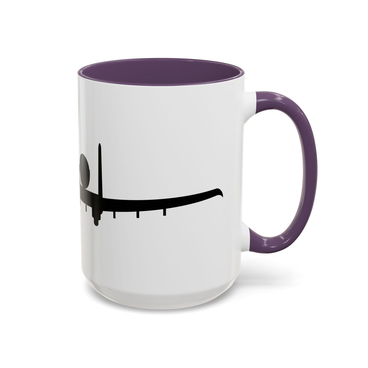 Accent Coffee Mug (11oz & 15oz) - Aircraft - USAF - A-10 Thunderbolt II - Front - Silhouette X 300