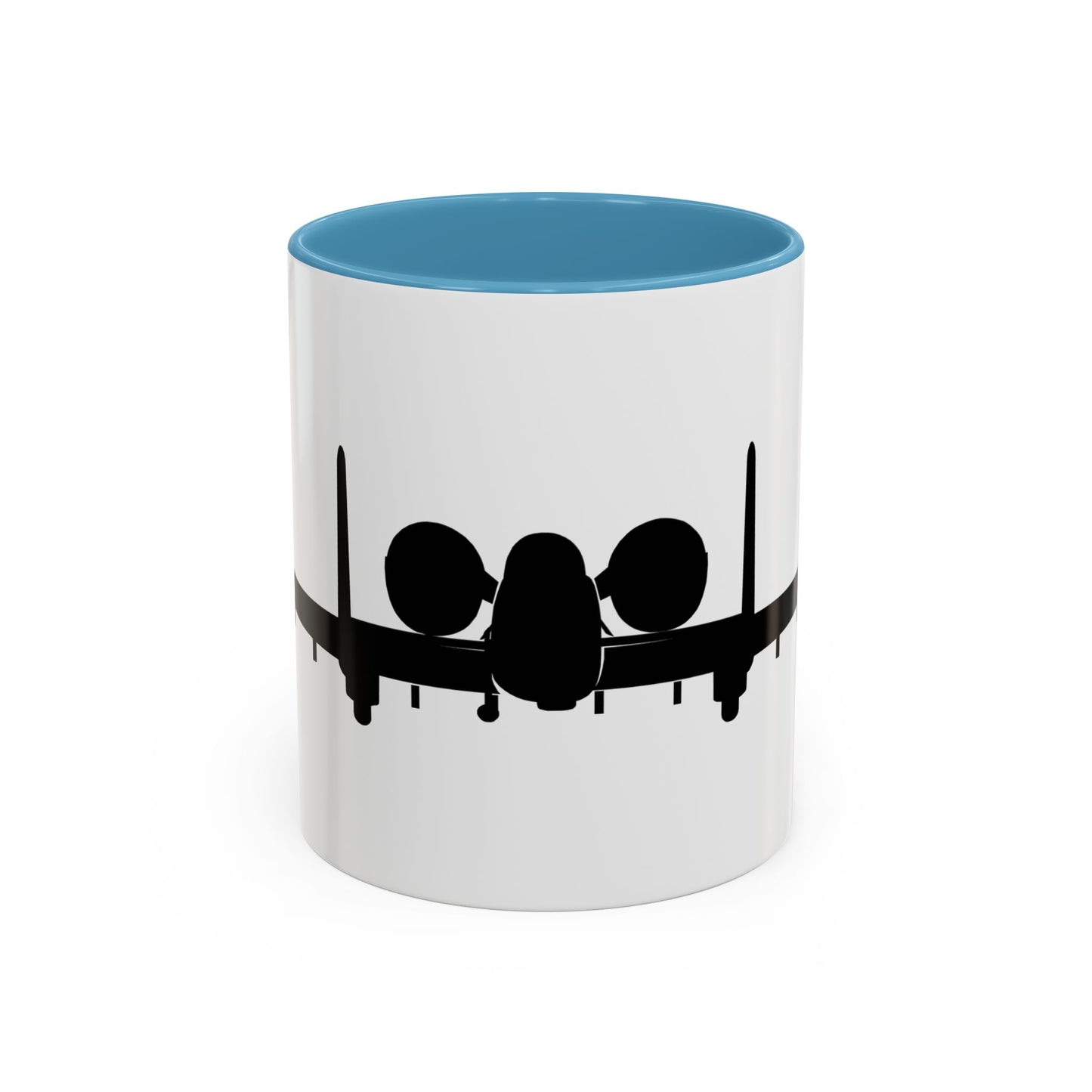 Accent Coffee Mug (11oz & 15oz) - Aircraft - USAF - A-10 Thunderbolt II - Front - Silhouette X 300