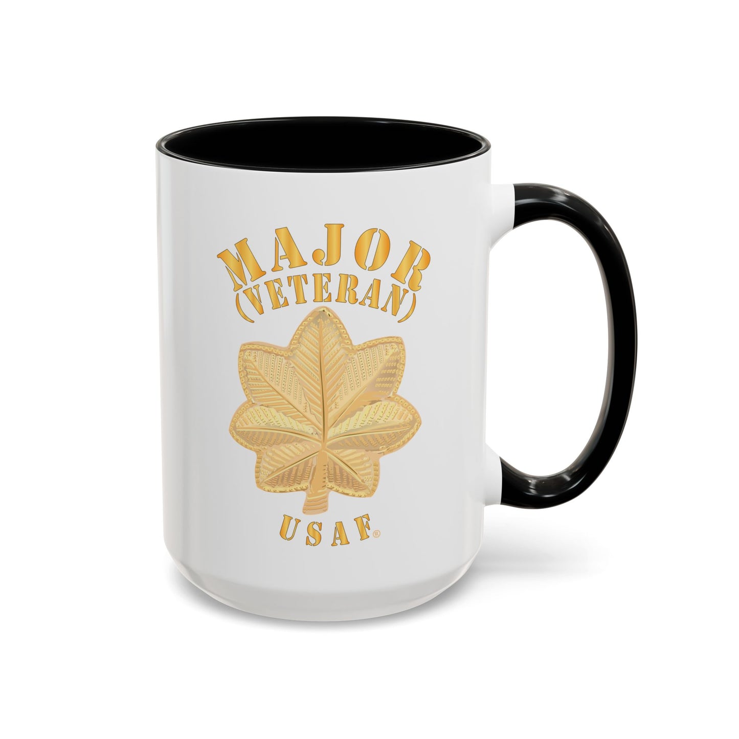 Accent Coffee Mug (11oz & 15oz) - USAF - Major - Veteran - USAF X 300